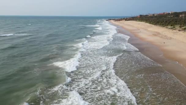 Spokojne Piękno Wybrzeża Binh Thuan Beach Anteny — Wideo stockowe