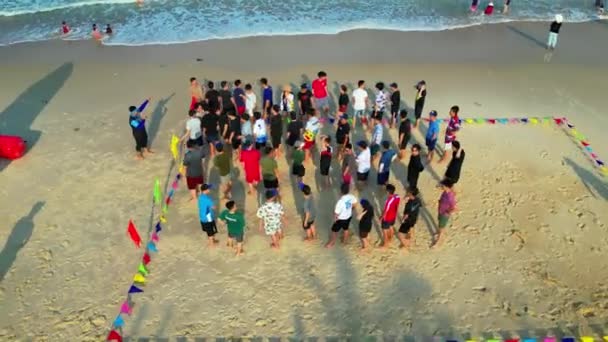 Binh Thuan Vietnam April 2023 Teambuilding Adventures Den Strand Von — Stockvideo
