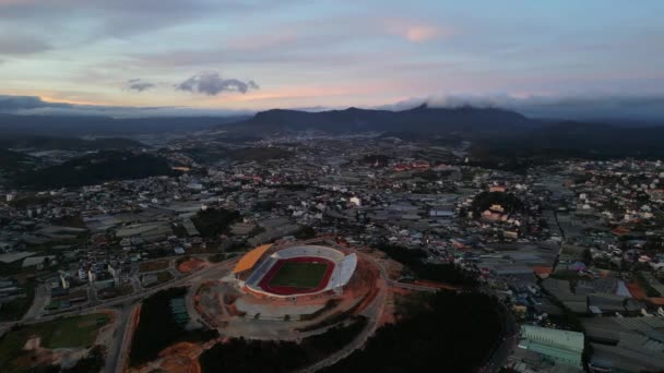 Aerial Splendor Captivating Views Lat Stadium — Stock Video