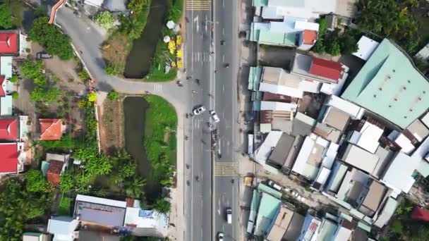 Nattetid Rörelse Timelapse Resa Genom Tien Giang Road — Stockvideo