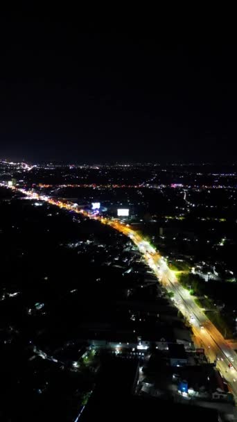 Movimento Notturno Viaggio Attraverso Tien Giang Road — Video Stock