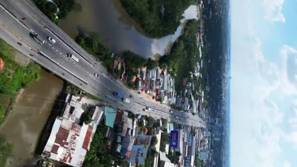 Movimiento Nocturno Viaje Lapso Tiempo Través Tien Giang Road — Vídeo de stock