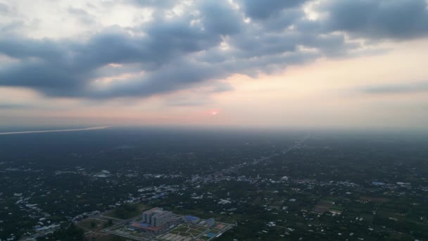 Ουράνιοι Ορίζοντες Αιχμαλωτίζοντας Τον Ουρανό Tien Giang Και Σύννεφα — Αρχείο Βίντεο