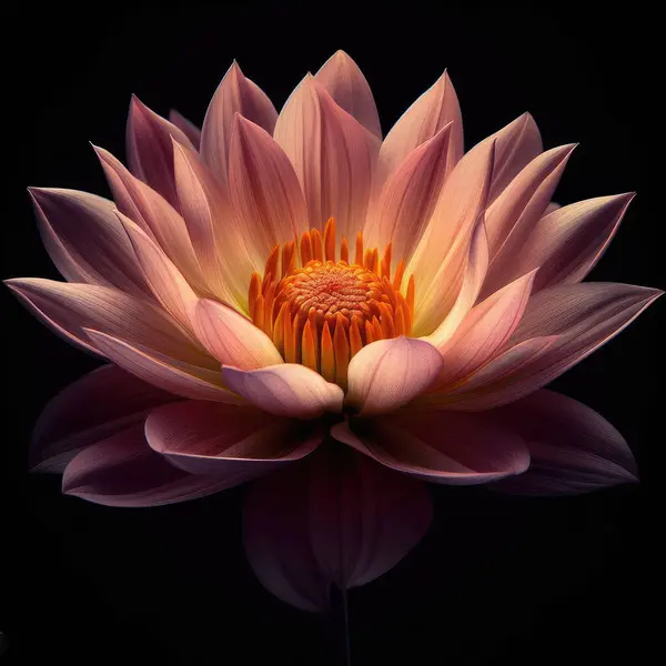 beautiful lotus flower on black background