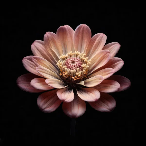 Güzel bir Gerbera çiçeğinin dikey yakın çekimi.