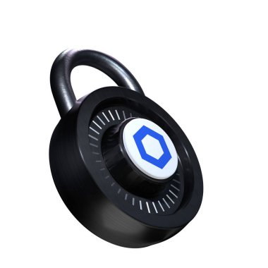 Beyaz arkaplanda Kripto Kilit Zinciri (LINK) simgesi