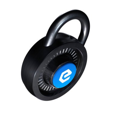 Beyaz arkaplanda Şifreleme Kilidi eCash (XEC) simgesi