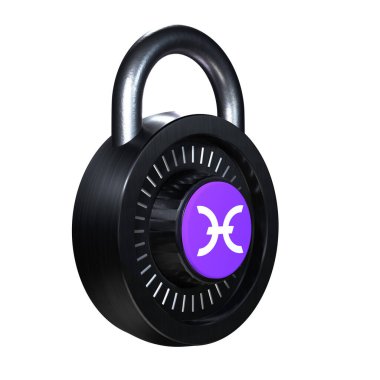 Beyaz arkaplanda Kripto Lock Holo (HOT) simgesi