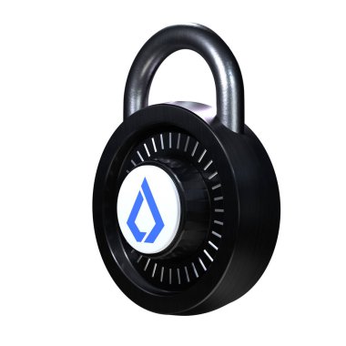 Beyaz arkaplanda Kripto Lock Lisk (LSK) simgesi