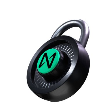 Beyaz arkaplanda Kripto Kilidi Yakın Protokol (Yakın) simgesi