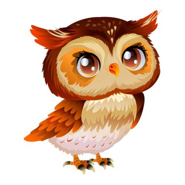 Sevimli baykuş çizgi film karakterleri