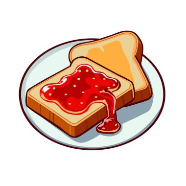 Ekmek ya da çilek reçelli tost