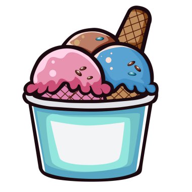 Bir fincan dondurma, dondurulmuş tatlı yiyecek.