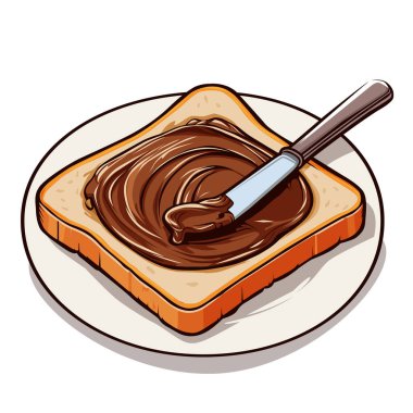 Çikolata reçelli ekmek.