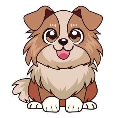 kawaii corgi köpek yavrusu şirin çizgi film