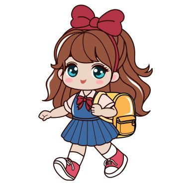 Kawaii ilköğretim kızı okula geri döndü