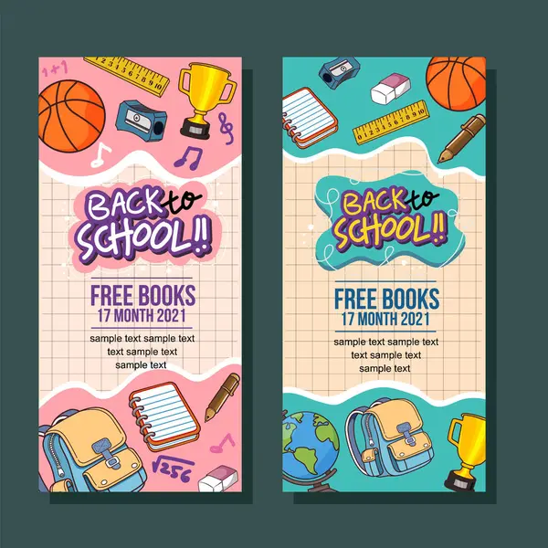 okul afişi dikey pazarlama tanıtım şablonu