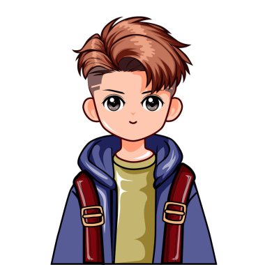 Kampüs çocuğu vektör illüstrasyonu