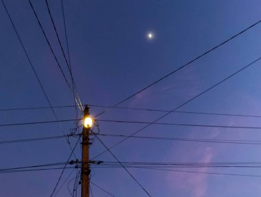 Gece Ay ışığı atmosferi 