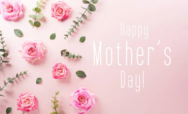 Happy Mother Day Women Day Decoratie Concept Gemaakt Van Bloem — Stockfoto