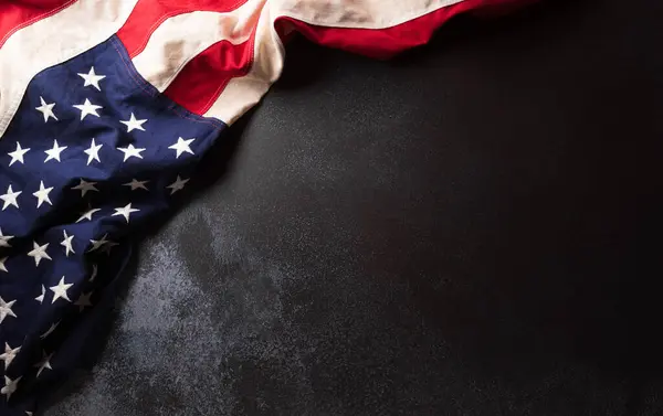 Amerikan Bayrağından Yapılmış Mutlu Gaziler Günü Konsepti — Stok fotoğraf