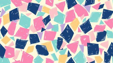  Asgari pastel renklendirilmiş, çirkin sanatsal deseni olan kusursuz geometrik desen.