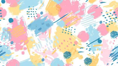  Asgari pastel renklendirilmiş, çirkin sanatsal deseni olan kusursuz geometrik desen.