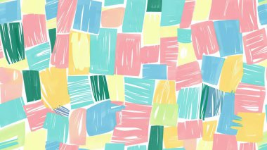  Asgari pastel renklendirilmiş, çirkin sanatsal deseni olan kusursuz geometrik desen.