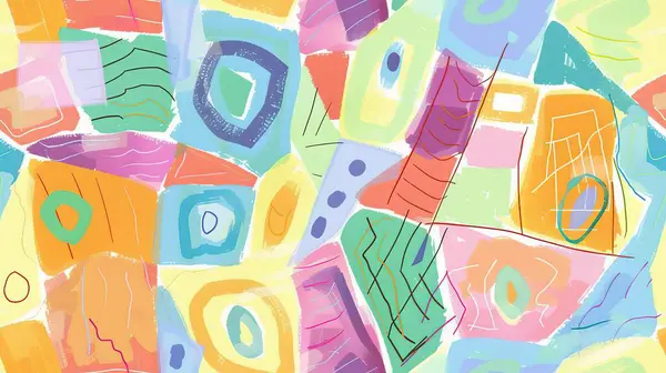  Asgari pastel renklendirilmiş, çirkin sanatsal deseni olan kusursuz geometrik desen.
