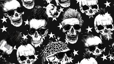 punk pop rock tarzı elementler renk sıçramalı soyut arkaplan, pürüzsüz desenli fayans