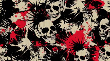 punk pop rock tarzı elementler renk sıçramalı soyut arkaplan, pürüzsüz desenli fayans