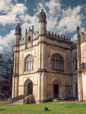 Dadiani Palace in Zugdidi, Georgia. State Historical-Architectural Museum, historical ancient building mansion or castle protect by unesco.