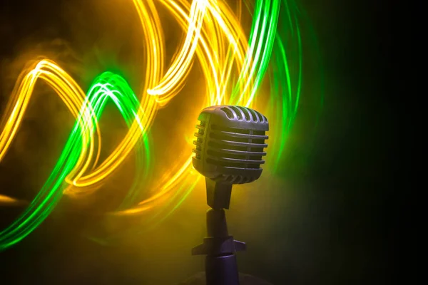 Microphone Sound Music Karaoke Audio Studio Stage Mic Technology Speech — Stock Photo, Image