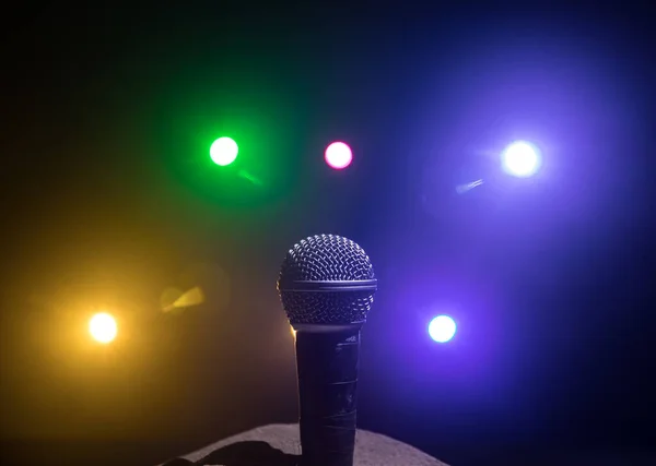 Microphone Sound Music Karaoke Audio Studio Stage Mic Technology Speech — Stock Photo, Image
