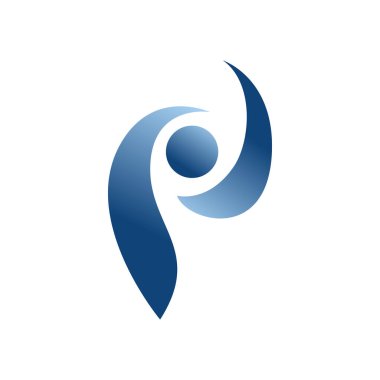 Soyut insan vektör logosu. Sağlık, toplum, dostluk veya takım çalışması logosuna uygun