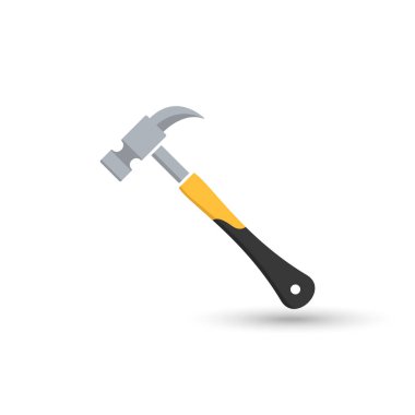 Tamir aracı kiti işareti için vektör simgesi çekiç araçları, düz tasarım biçimi