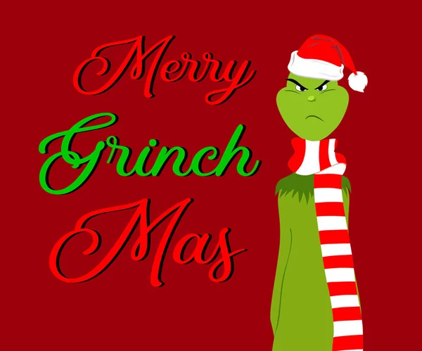 Christmas Illustration Grinch Ornament Vector — Stock Vector