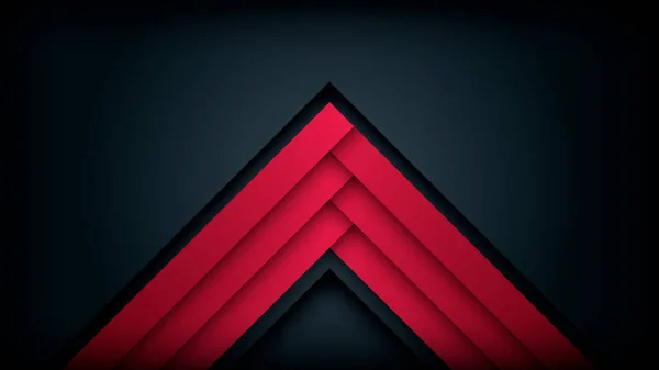 Kırmızı Geometrik Şekiller Siyah Arkaplan — Stok Vektör