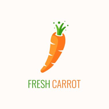 Yaratıcı Havuç Logosu Tasarım Şablonu