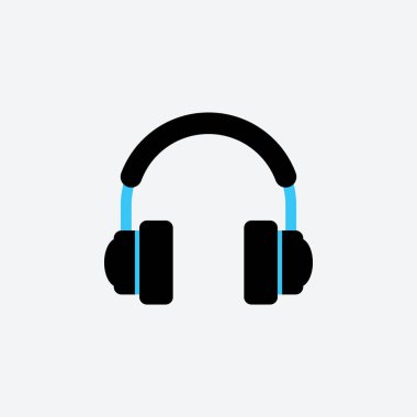 Kulaklık ikonu vektör illüstrasyonu. Kulaklık sembolü.