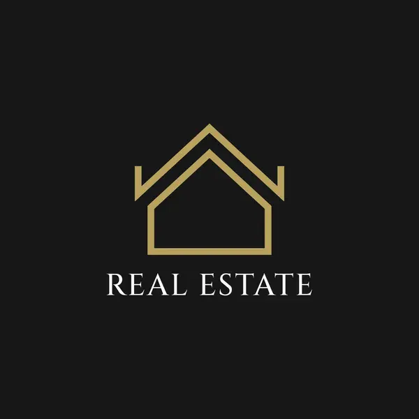 Real Estate Luxury Logo Design — Stock Vector