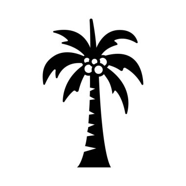 Hindistan cevizi ağacı vektör çizimi tasarımı