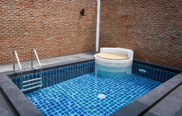 outdoor small swimming pool in hotel villa for honneymoon