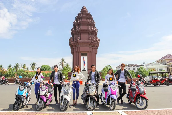 Moto Modeling at Independence monument cambodia