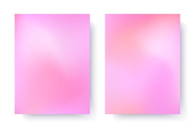 Yumuşak pastel tonlarda pembe gradyan arkaplan. Romantik vektör duvar kağıdı şablonları. Sancaklar için modern bulanık kapaklar, markalaştırma tasarımı, web, sosyal medya, reklam, tanıtım sunuyor.