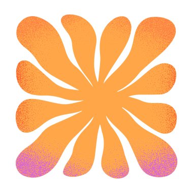 Modaya uygun soyut güneş amblemi. Plaj, sörf kulübü illüstrasyonu. El çizimi grafiksel unsur sancaklar, smm, markalaşma, ambalaj, kaplamalar, baskılar için saf basit bir şekilde. Retro yaz sembolü.