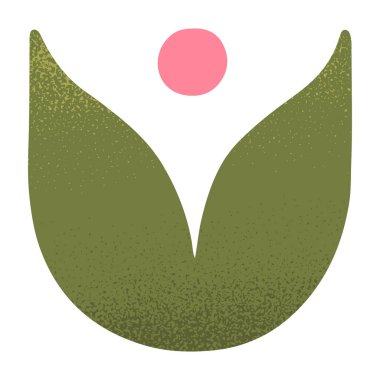 Soyut yeşil bitki vektörü. İzole edilmiş botanik amblemi tasarım elementi. Parmak izi, el ilanı, el ilanı, pankart, düğün, davetiye, markalaşma tasarımı, tırnak tasarımı için el çizimi bahar veya yaz illüstrasyonu..