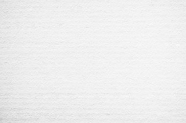 Beyaz kağıt dokusu arka plan. Suluboya için eski boş sayfa desenli malzeme karton. Defterdeki kabataslak parşömen. Beton duvarda kopya alanı olan pürüzsüz duvar kağıdı yüzeyi.