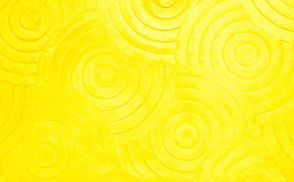 黄色混凝土纹理墙背景 花园人行道上的橙色涂料地面 浇注混凝土表面清洁光滑 墙纸花纹弧形圆形粗糙的橙色水泥石装饰 — 图库照片