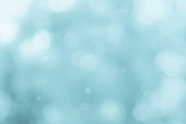 Arkaplan için soyut bulanık mavi renk, Görüntü festivali ışıkları açık hava kutlaması ve kazanan için mavi bokeh odaklı dekoratif tasarım zarif.